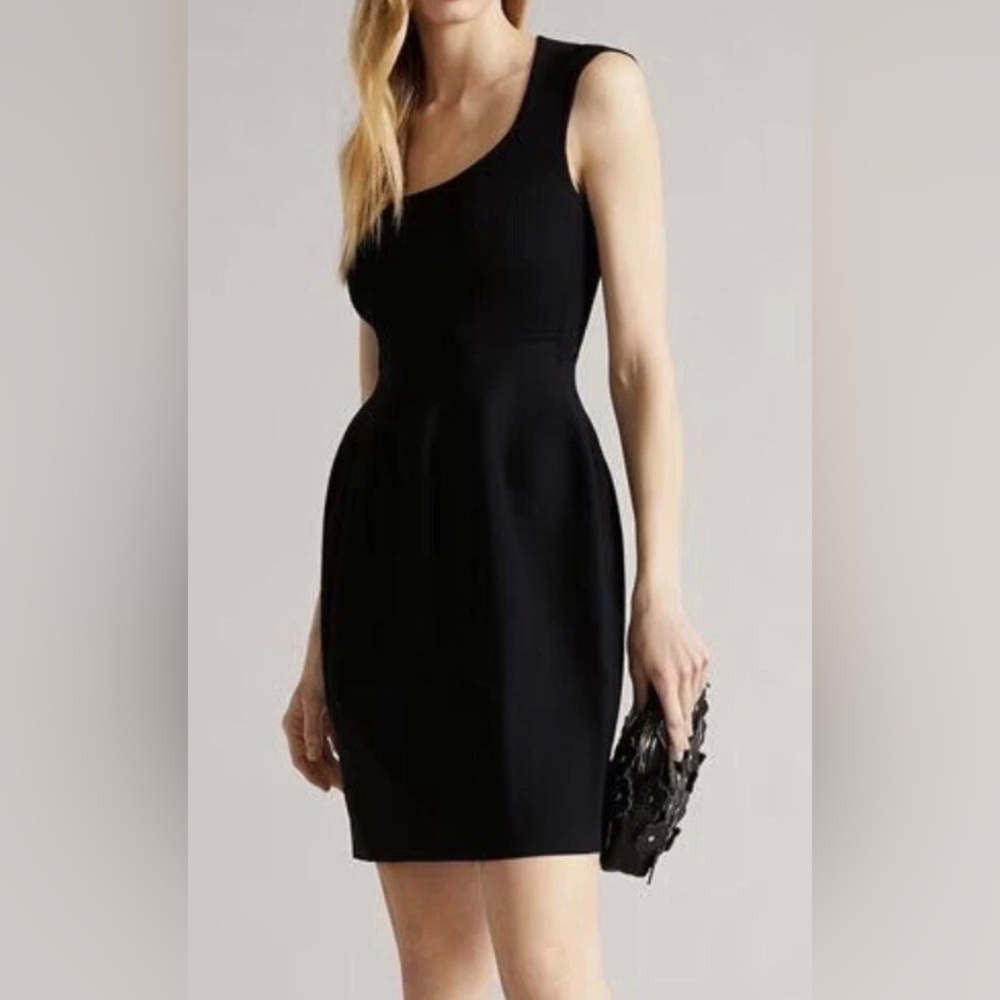 Ted Baker London Judit Black Tulip Knitted Cocktail Dress Black Size EU 2 / US 6